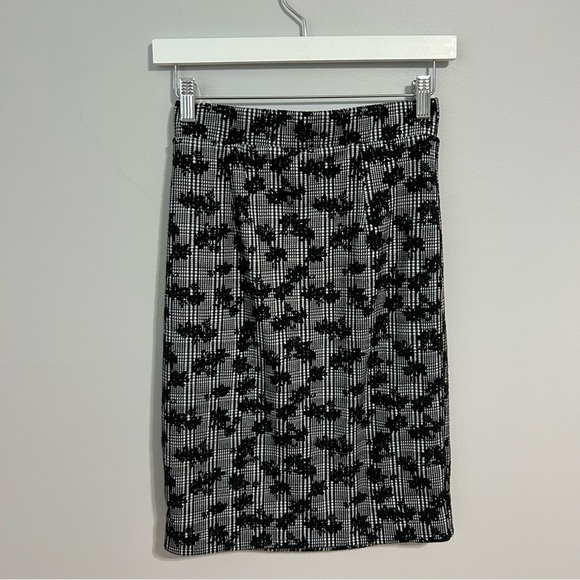 41 Hawthorn Camellia Textured Knit Black Ribbed Pencil Skirt Knee-Length Size XS - Picture 1 of 5